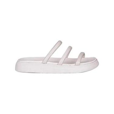 Imagem de Sandália Rasteira Moleca Flatform Tiras- Branco-Feminino
