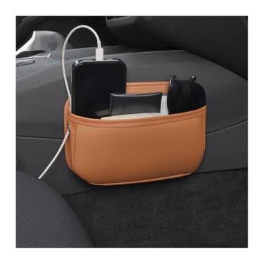 Imagem de Osilly Organizador lateral de assento de carro, mini compartimento de armazenamento de console de porta de veículo para chaves de telefone, óculos de sol, bolsa multifuncional para preenchimento de