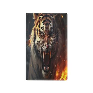 Imagem de Wassud Placa de cobertura de interruptor de luz de tigre rugindo, 1 capa de tomada em branco placa de parede decorativa decoração de casa sala de estar quarto