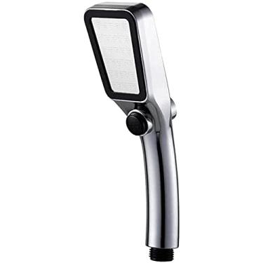 Imagem de YYBOES Chuveiro de cabeça de chuveiro, filtro de chuveiro elétrico, cabeça de chuveiro, economia de água, bocal de spray de parada de uma chave, chuveiro de chuva de alta pressão, Han portátil
