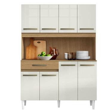 Imagem de Kit Cozinha 8 Portas 1 Gaveta Cloe Atacama Off White