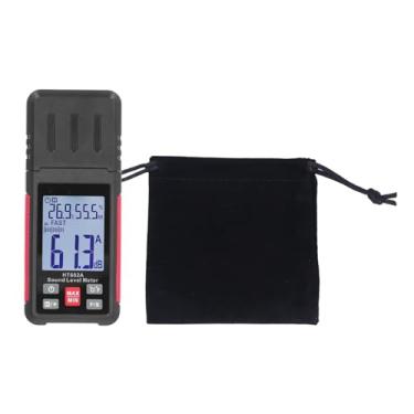 Imagem de LiebeWH Medidor de Nível de Som, Tela Grande e Luz de Fundo, 3 Em 1 para Medição de Som, Temperatura, Umidade, Ponderação Rápida e Lenta, Portátil, Material ABS, 30-130dBA, 30Hz-8KHz,