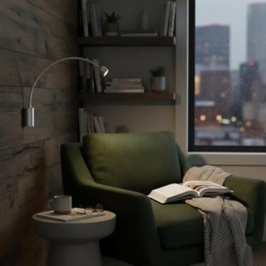 Imagem de Arandela Aluminio Flexivel Para Leitura Luminária De Parede Cabeceira de Cama (W029LED)