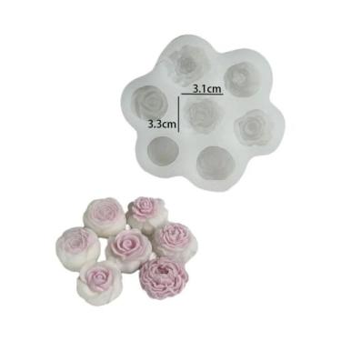 Imagem de Moldes De Silicone Para Flores Suculentas, Cactos, Lótus E Rosas, 7 Pe