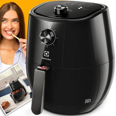 Imagem de Airfryer Sem Óleo Fritadeira Elétrica Electrolux Eaf10 Preta Efficient 1400W por Rita Lobo