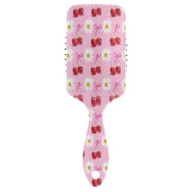 Imagem de Blueangle Escova de cabelo Pink Ribbons – Escova desembaraçadora elimina nós e quebras, escova de cabelo de viagem para crianças, adultos e todos os tipos de cabelo (558)