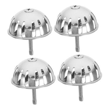 Imagem de IWOWHERO 4 peças de tampas de drenagem de mictório de aço inoxidável com tampa de filtro antientupimento para homens e banheiros comerciais, vedação e defletor para limpeza fácil