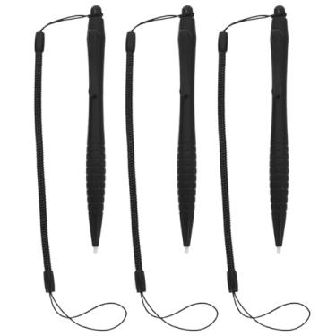 Imagem de Homoyoyo 3 canetas resistivas de ponta dura, anti-perda, para pintura sensível ao toque, corda de mola, compatível com dispositivos resistivos para telas sensíveis ao toque, desenho, esboços