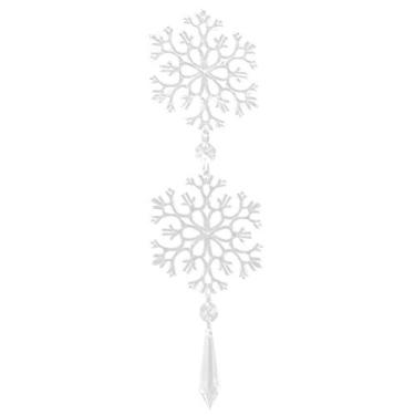 Imagem de Ainoli 10 peças de correntes de cristal de floco de neve, decoração de janela de fio de suspensão de vidro DIY (Pingente grande gota d'água)