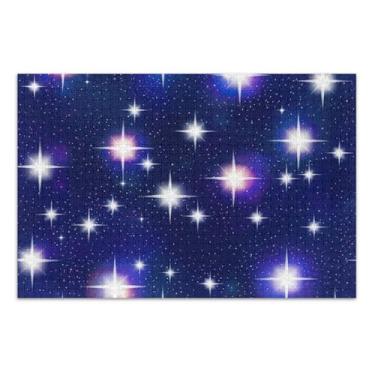 Imagem de Quebra-cabeça adulto 1000 peças estrelas azul marinho branco elefante festa presentes exclusivo quebra-cabeça arte decoração pintura, 75 x 40 centímetros