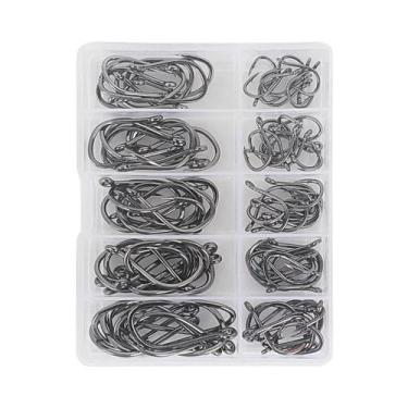 Imagem de Conjunto De Anzóis De Pesca Em Aço Carbono De Alta Qualidade 100PCS An