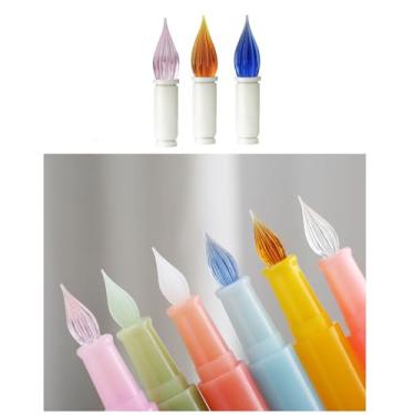 Imagem de SIPLIV 3 pontas de caneta de vidro cor doce Wancai compatíveis com Majohn - Modelo Wancai M2 C3 V1 N12, estilo B