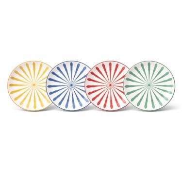 Imagem de Linha Piuma Scalla – Jogos de Pratos, Xícaras e Pires em Cerâmica – Louças Elegantes para Mesa Posta (4 Pratos Rasos)