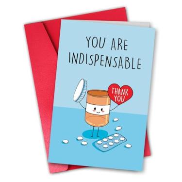 Imagem de ZYrelle Cartão de agradecimento de enfermeiras de farmácia com envelope, cartões de agradecimento para médicos funcionários médicos, presentes engraçados de agradecimento médico para preceptor de
