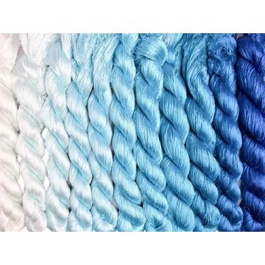 Imagem de RUSHIGUAN 100% pura natureza amoreira fio de seda acessório de joias flores artificiais ponto cruz bordado fio diy kits de costura 11 cores gradientes 110 m cada (29)