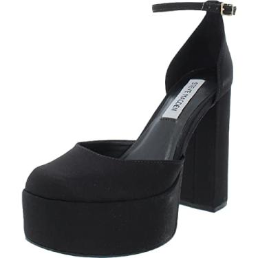 Imagem de Steve Madden Sapato Agata Feminino, Cetim preto, 9.5