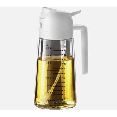 Imagem de Festa Fresh Pulverizador de azeite de oliva de vidro de 470 ml para cozinhar, dispensador de óleo 2 em 1 para utensílios de cozinha, frasco de spray premium de grau alimentício com controle de porção