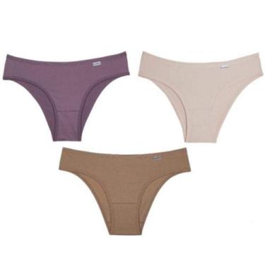 Imagem de Calcinha Del Rio Algodão Ref.51364- Kit Com 3, New Nude/Areia/Mousse, 