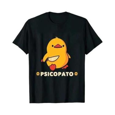 Imagem de Camiseta Gráfica Feminina De Verão Com Estampa De Pato E Faca, Moda Es