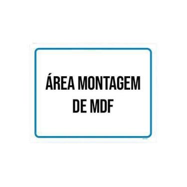 Imagem de Kit 3 Placas Ambiente - Área Montagem De Mdf - Sinalizo.Com