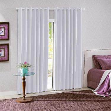 Imagem de Cortina Bella Janela Corta Luz Decoração Quarto 4,20 x 2,50, BRANCO