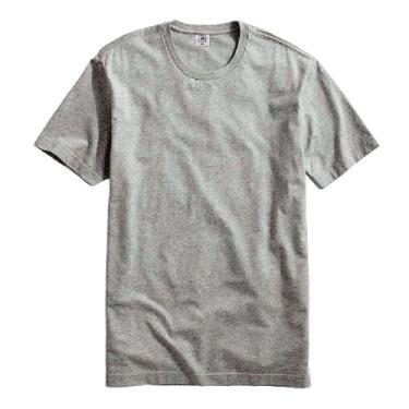 Imagem de Camiseta AMGK Masculina Lisa Premium 100% Algodão, Cinza, G, Masculino