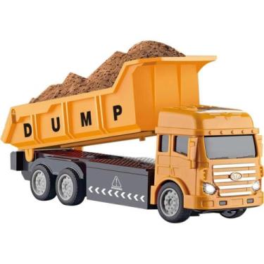 Imagem de Caminhão Caçamba Controle Remoto 4 Funções com LUZ a Pilha - TK Shoppi