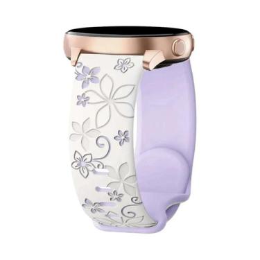 Imagem de Pulseira De Silicone Gravada De 20mm Para Samsung Galaxy Watch 7/6/5/4