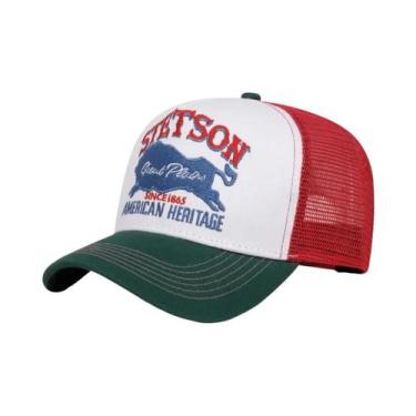 Imagem de Boné De Caminhoneiro Red Bear Mesh 2025 STETSON Respirável Estilo Hip 