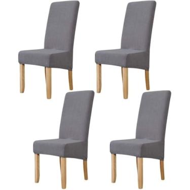 Imagem de Capas De Cadeira De Jantar Capas De Cadeira Elásticas Cadeira De Encosto Alto Removível Capa De Jantar Lavável Protetora Para Sala De Jantar Cozinha Banquete De Casamento Festa