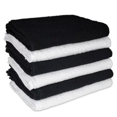 Imagem de Kit 10 Toalhas de Salão 100% Algodão Macias e Resistentes 40x65cm para Uso Profissional em Beleza e Cabeleireiro (KIT 6 BRANCA)