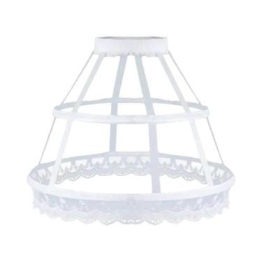 Imagem de Saia De Crinolina Branca Feminina De Verão Com 2, 3, 4 Ou 5 Aros Para 