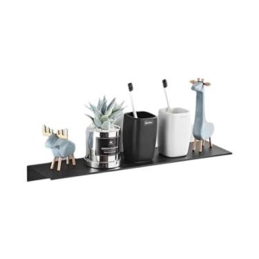 Imagem de Prateleira De Armazenamento Moderna Em Ouro Escovado Preto E Branco Pa