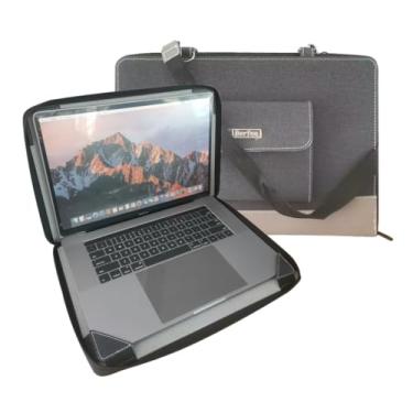 Imagem de Berfea Capa protetora para laptop Dell 16 DC16256 DC16251 DC16250, 16 Plus DB16250 DB16255 DB06250 16 polegadas capa de transporte para PC notebook com suporte, zíper, alças de ombro