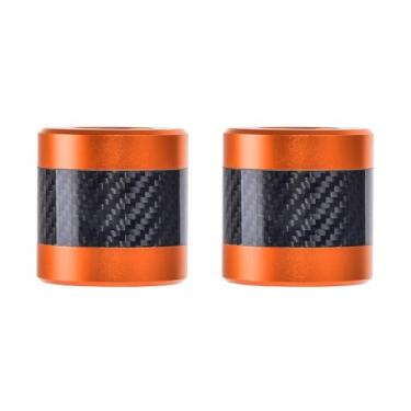 Imagem de Advanblack Protek Usinado CNC Alumium com Fibra de Carbono Inlay Crash Bar Slider (Cnc laranja com incrustação de carbono)