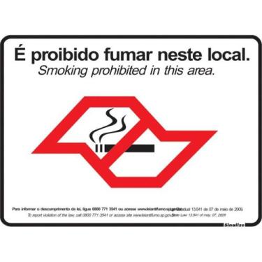 Imagem de Placa Sinalizacao Poliestireno 20X25 ''lei Estadual Sp13541'' 280Sp - 