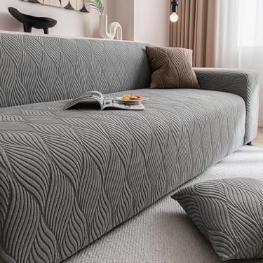 Imagem de Capa de sofá 1, 2, 3, 4 e 5 lugares, protetor móveis veludo grosso luxo, capa cor sólida, elástica para cadeira reclinável(Gray,1-seat 90-140cm)