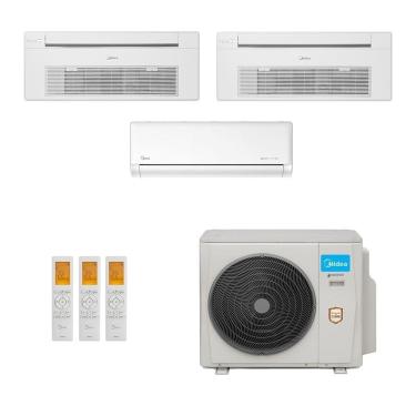 Imagem de Ar-Condicionado Multi Split Inverter Midea 42.000 (1x HW 9.000 + 1x Cassete 1 Via 12.000 + 1x Cassete 1 Via 18.000) Quente/Frio 220V