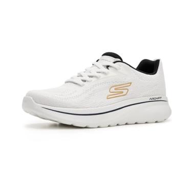 Imagem de Skechers Tênis masculino Go Walk Arch Fit N-Joy Nate, Branco/Azul marinho, 44