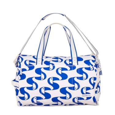 Imagem de Bolsa Farm Viva Copatucano Estampada Azul e Branca Original