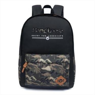 Imagem de Mochila Masculina Menino Hang Loose Escolar Espaçosa Resistente-Masculino