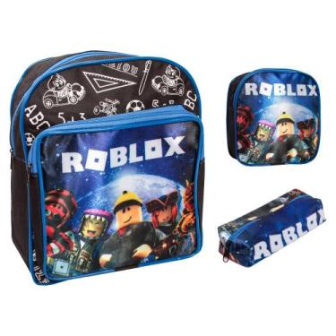 Imagem de Kit Mochila Infantil Bolsa Menino Reforçada Desenho Criança - Plike