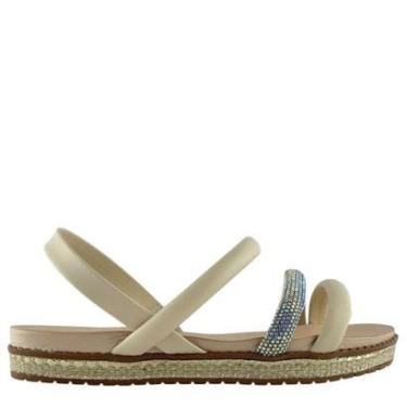 Imagem de Sandália Beira Rio Feminina com Tiras e Aplicação de Strass 83211746-Feminino