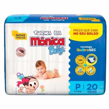 Imagem de Fralda Turma da Mônica Jumbinho Tamanho P - 20 Unidades
