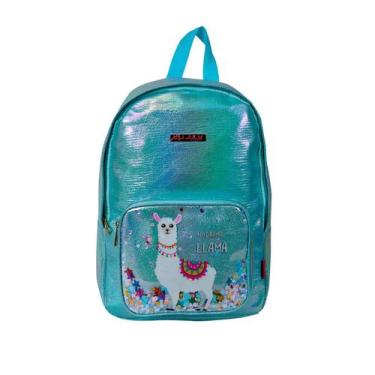 Imagem de Mochila Escolar Costas Brilhante Infantil Lhama Lili July - Santino, A