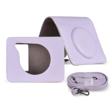 Imagem de aqxreight Estojo Portátil para Câmera para C300R e Take/Attempt 3 Bolsa de Transporte de Couro PU Com Alça, Fecho Magnético e Capa Removível para Fácil Acesso e Proteção Durante Todo o Dia (Roxo)