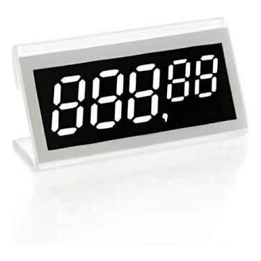 Imagem de Porta Preço Com Etiqueta Médio 55 x 25mm - Pct 12 Unid. - Cartazes