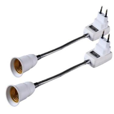 Imagem de 2 Tomada Soquete Flexível Lâmpada E27 40cm Interruptor - Best