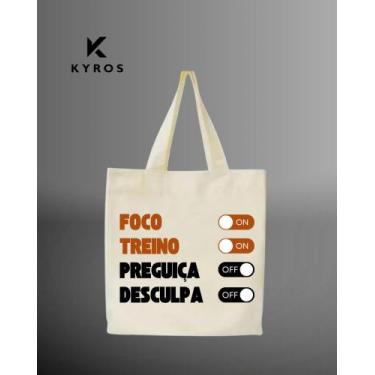 Imagem de Bag Ecobag Foco e Treino - Algodão e Polister - Kyros, Poliester preto