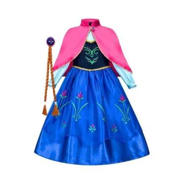Imagem de Fantasia De Princesa Anna Frozen Para Meninas, Traje De Festa De Hallo